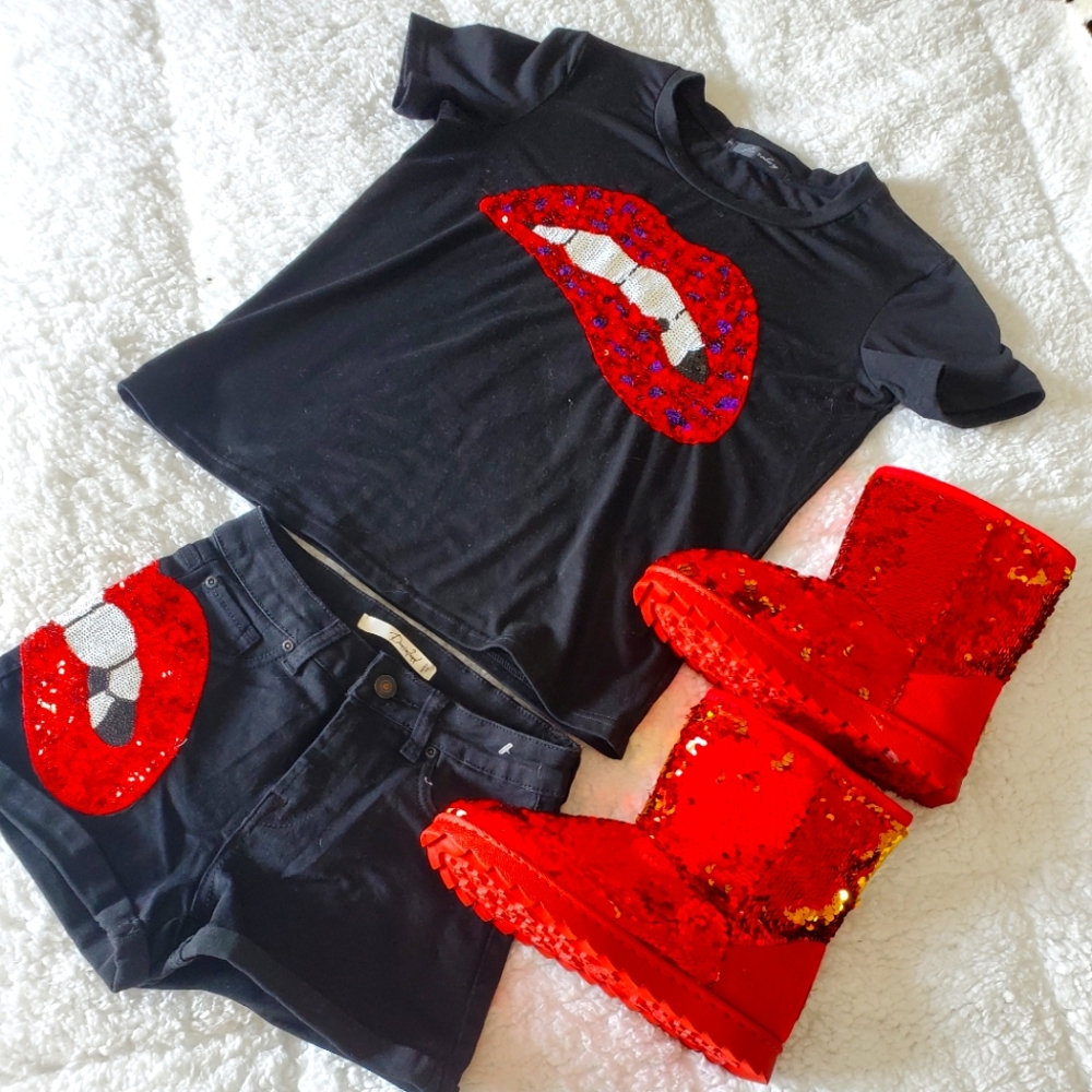SEQUIN LIP SET XS/S